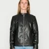 Zign Leather Jacket - Black -Zign 042c4366ee2f4b538e42a993b96df7de