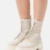 Zign Platform Ankle Boots - Beige -Zign 05d0446669314d65b4e37afa87a218cc