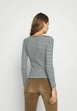 Zign Long Sleeved Top - Dark Green/white -Zign 0606e65fa5a542f1ac60390100460c9c