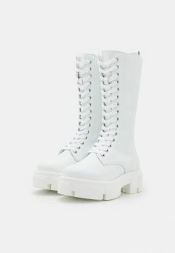 Zign RECYCLED LEATHER - Platform Boots - White -Zign 076125aca6a64528857a0f9aca115e07