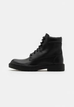 Zign Lace-up Ankle Boots - Black