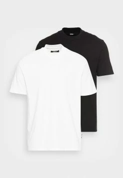 Zign 2 Pack - Basic T-shirt - Black/white -Zign 08bb2e7f9ff94d92a8a147745fc41e01