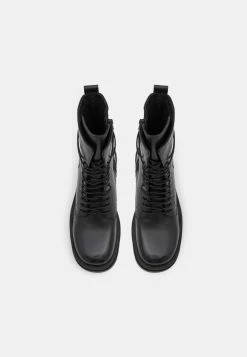 LEATHER REDEZIGN - Platform Ankle Boots - Black -Zign 08ea154230c741a2857afa6019c62a2c