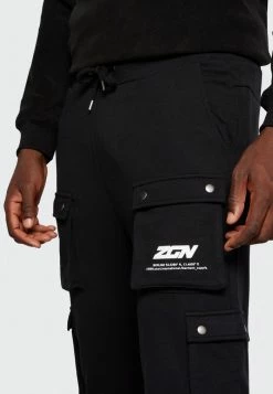 Zign MULTI POCKET CARGO - Tracksuit Bottoms - Black -Zign 0b37c4d3c4f5440f8d6816d9a1c99619