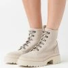 Zign Platform Ankle Boots - Off White -Zign 0f10c9ca42604c7b98c042741fc9e727