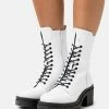 LEATHER REDEZIGN - Platform Ankle Boots - White -Zign 15cceb9917f34e468dcc3e941fc336a7