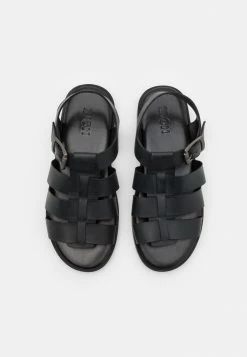 Zign LEATHER UNISEX - Sandals - Black -Zign 1a0ec1e417d243b9b76ba733ec144e4f