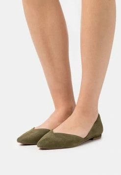 Zign LEATHER - Ballet Pumps - Olive