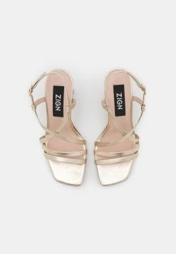 Zign LEATHER - High Heeled Sandals - Gold -Zign 1da1ee6ed3384b51808c686ebe5e9ac3