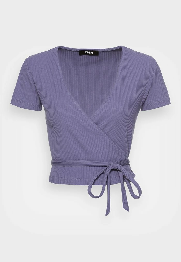 Zign Print T-shirt - Blue 6 Zign Print T-shirt - Blue - Image 4