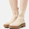 Zign LEATHER - Platform Ankle Boots - Beige -Zign 29867791ebc04853ad218c66b31576c0