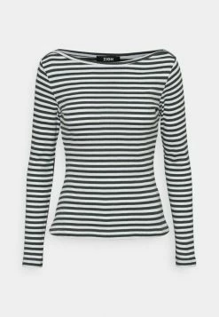 Zign Long Sleeved Top - Dark Green/white -Zign 2b4de42920174043afba1f03c3ccbcc7