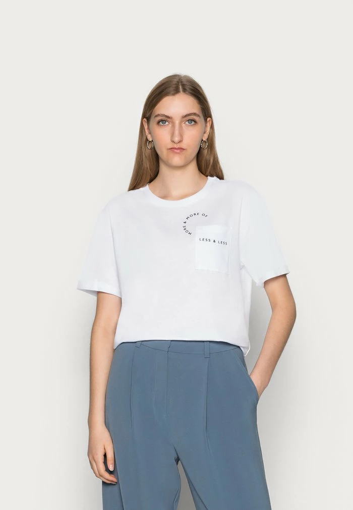 Zign PRINTED TEE - Print T-shirt - White 3 Zign PRINTED TEE - Print T-shirt - White