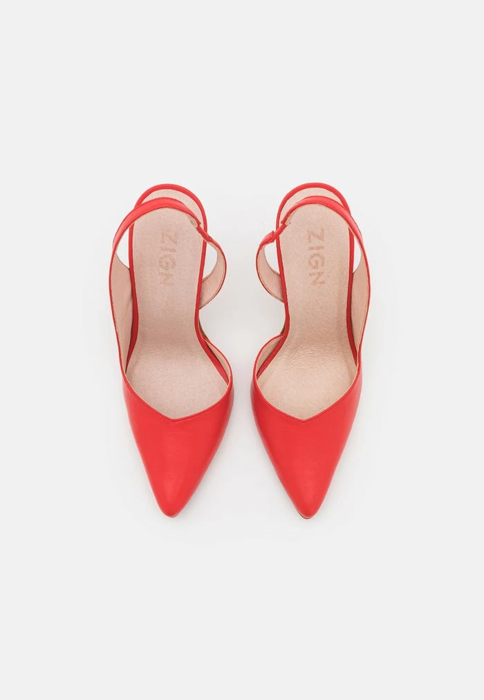 Zign LEATHER - Classic Heels - Red 8 Zign LEATHER - Classic Heels - Red - Image 6