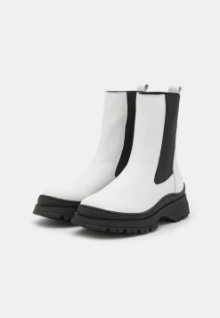 Zign LEATHER - Platform Ankle Boots - White -Zign 31c9889a95f7478a89e7a5bcc293d3d6