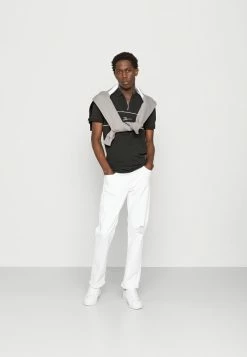 Zign SCRIPT ZIP PLACKET - Polo Shirt - Black -Zign 325513fe15564e758cbc4ddf6e295b39