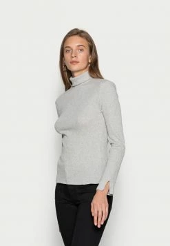 Zign RECOVER PERKINNECK LONGSLEEVE - Long Sleeved Top - Grey