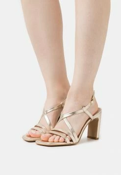 Zign LEATHER - High Heeled Sandals - Gold