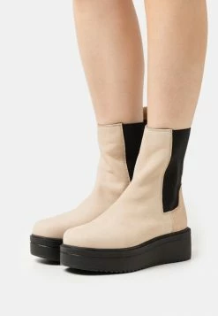 Zign LEATHER - Platform Ankle Boots - Taupe
