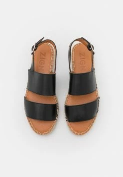 Zign LEATHER - Espadrilles - Black -Zign 3570bb4d0b0145559a06aa5988bf716b