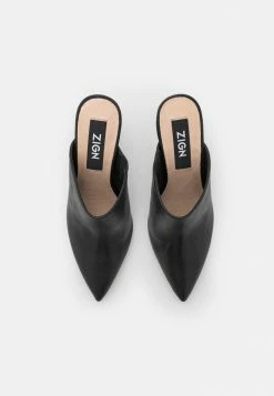 Zign LEATHER - Heeled Mules - Black -Zign 38bad13d66d4462889a514a545ad5d55