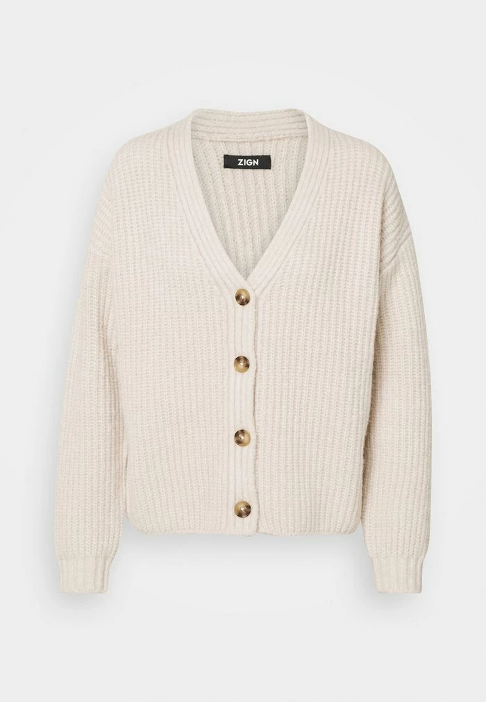 Zign CHUNKY CARDIGAN - Cardigan - Camel 3 Zign CHUNKY CARDIGAN - Cardigan - Camel