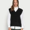 Zign ALPACA WOOL BLEND VEST - Jumper - Black -Zign 3bf3e223630f463ab7c8bde74d07b4ef