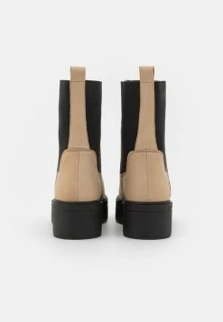 Zign LEATHER - Platform Ankle Boots - Taupe -Zign 3d06afae26074785b14877668bcc42b4