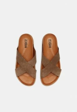 Zign LEATHER - Mules - Light Brown -Zign 3e9cfc2911c64dcb874fabe50c86bc87