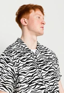 Zign UNISEX - Shirt - Black/white -Zign 45393ce03b2a421da38773d411532f83