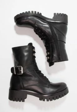 Zign Cowboy/biker Ankle Boot - Black -Zign 4b8ed12322404590b7da8252ca5609ea