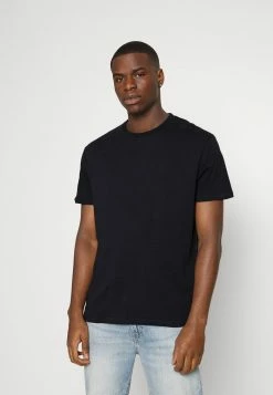 Zign 2 PACK - Basic T-shirt - Black/bordeaux -Zign 4cd8d8b8b579419c8c393191e533a9b7