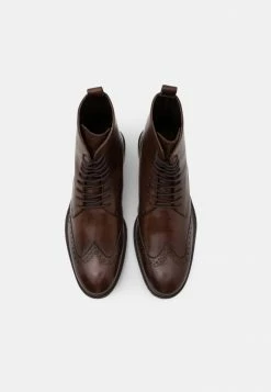 Zign Lace-up Ankle Boots - Brown -Zign 4f0d006aaa8b4859bf6468864a0a1c1e