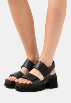 Zign 9 Zign LEATHER - Platform Sandals - Black