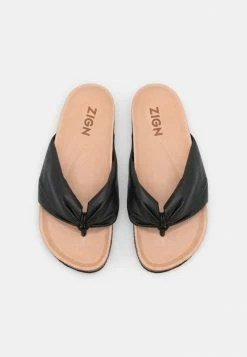 Zign T-bar Sandals - Black 13 Zign T-bar Sandals - Black -Zign 502fcc240ac940aa898bef6007e1bec4