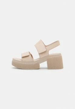 Zign LEATHER - Platform Sandals - Off-white -Zign 5151460d34e34a8d96044b87f7a5f1d3