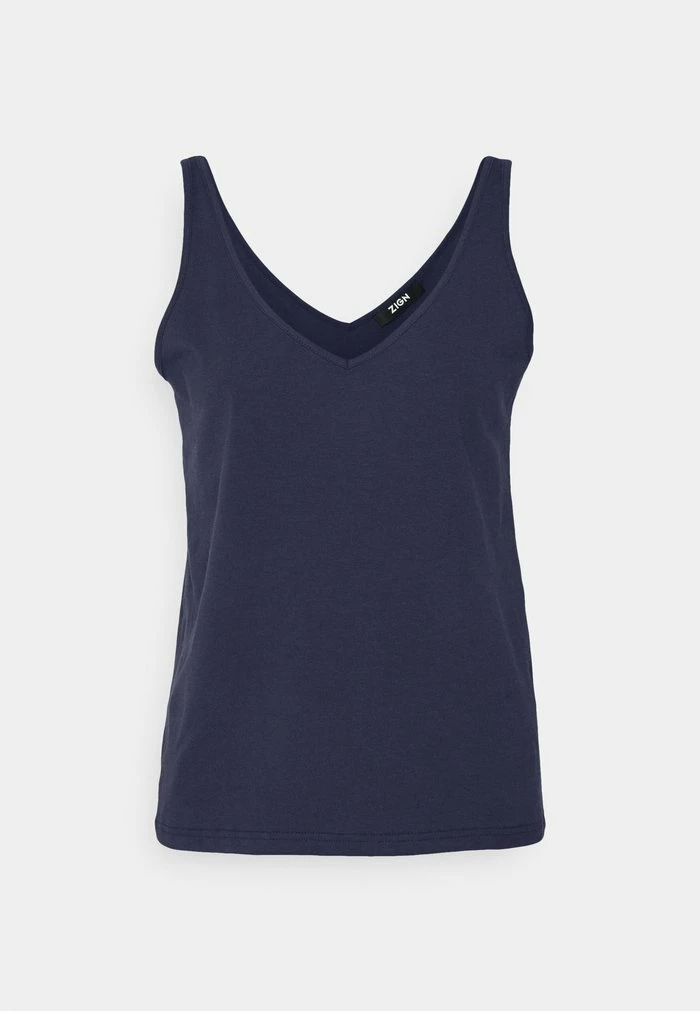 Zign V NECK CAMI - Top - Dark Blue 6 Zign V NECK CAMI - Top - Dark Blue - Image 4