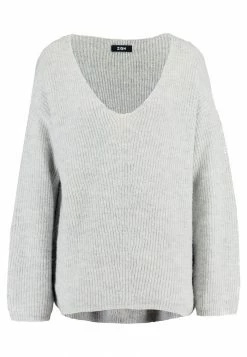Zign Jumper - Light Grey Melange -Zign 574b775c23724b7499ed0b1c365ff862