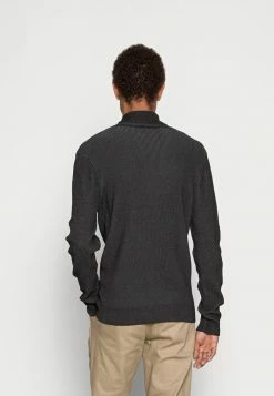 Zign TWO TONE JUMPER - Jumper - Mottled Dark Grey -Zign 57b07d1c2968444989671475ea4cd274