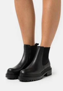 Zign LEATHER - Platform Ankle Boots - Black