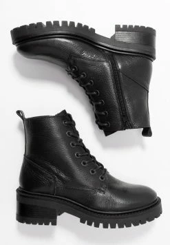 Zign Lace-up Ankle Boots - Black -Zign 5e5b6774f16548ac9cc0e3b0e6b88979