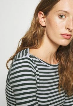 Zign Long Sleeved Top - Dark Green/white -Zign 603e12246b7541429962455c04c5956c