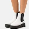 Zign LEATHER - Platform Ankle Boots - White -Zign 61498a239b5c423c8f14d9a701d0de43