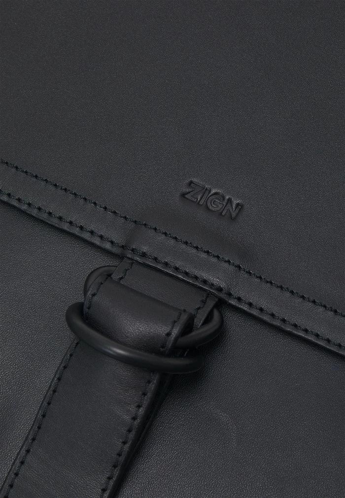 Zign LEATHER - Across Body Bag - Black 6 Zign LEATHER - Across Body Bag - Black - Image 4