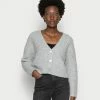 Zign WOOL BLEND JUMPER - Cardigan - Mottled Grey -Zign 61f0651e14c6411e9dd67bf505ab5ca7