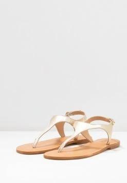 Zign LEATHER - T-bar Sandals - Gold -Zign 624373ad68194bf8b79528d6fed6a404