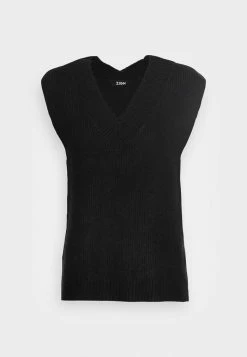 Zign ALPACA WOOL BLEND VEST - Jumper - Black -Zign 65335b460007498c99c068960c507d0a