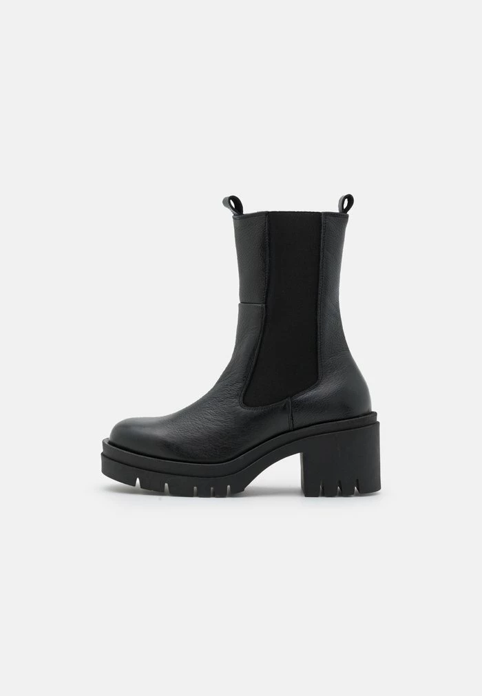LEATHER REDEZIGN - Platform Ankle Boots - Black 4 LEATHER REDEZIGN - Platform Ankle Boots - Black - Image 2