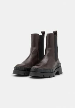 Zign LEATHER - Platform Ankle Boots - Dark Brown -Zign 68933f3300aa4506aef4fa176d39d60a