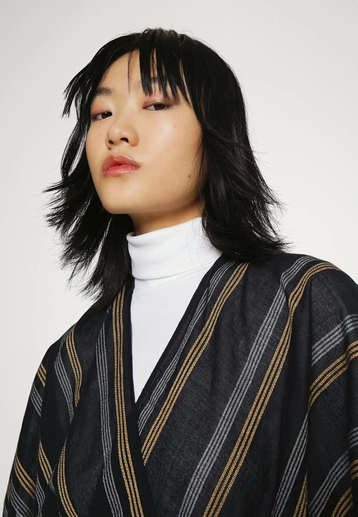 Zign SUMMER BEACH CAPE - Cardigan - Black/camel 3 Zign SUMMER BEACH CAPE - Cardigan - Black/camel